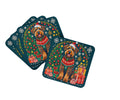 Airedale Terrier Christmas Foam Coasters Set of 4 Cup Coasters for Indoor Outdoor, Tabletop Protection, Anti Slip, Mouse pad Material