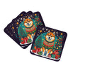 Akita Christmas Foam Coasters Set of 4 Cup Coasters for Indoor Outdoor, Tabletop Protection, Anti Slip, Mouse pad Material