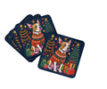 Pit Bull Terrier Christmas Foam Coasters Set of 4 Cup Coasters for Indoor Outdoor, Tabletop Protection, Anti Slip, Mouse pad Material