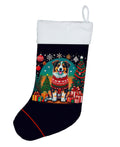 Australian Shepherd Christmas Holiday Stocking Double-Sided Print, Polyester Suede,11x18, Made in USA