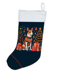 Basenji Christmas Holiday Stocking Double-Sided Print, Polyester Suede,11x18, Made in USA