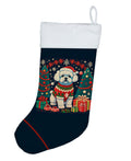 Bichon Frise Christmas Holiday Stocking Double-Sided Print, Polyester Suede,11x18, Made in USA