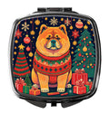Chow Chow Christmas Compact Mirror Decorative Travel Makeup Mirror for Women Girls Gifts Pocket Makeup Mirror Folding Handheld