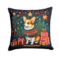 Corgi Christmas Decorative Throw Pillow 18x18 Indoor Outdoor Accent Cushion, Fabric Cover with Insert for Sofa, Bed, Porch & Living Room