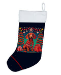 Dachshund Christmas Holiday Stocking Double-Sided Print, Polyester Suede,11x18, Made in USA