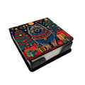 Keeshond Christmas PU Leather Note Paper Holder with Artist-Designed Cover, Desk Accessory, Office Gift