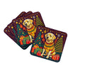 Yellow Labrador Retriever Christmas Foam Coasters Set of 4 Cup Coasters for Indoor Outdoor, Tabletop Protection, Anti Slip, Mouse pad Material