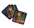 Lakeland Terrier Christmas Foam Coasters Set of 4 Cup Coasters for Indoor Outdoor, Tabletop Protection, Anti Slip, Mouse pad Material
