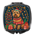 Norfolk Terrier Christmas Compact Mirror Decorative Travel Makeup Mirror for Women Girls Gifts Pocket Makeup Mirror Folding Handheld