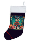 Schnauzer Christmas Holiday Stocking Double-Sided Print, Polyester Suede,11x18, Made in USA