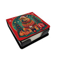 Shar Pei Christmas PU Leather Note Paper Holder with Artist-Designed Cover, Desk Accessory, Office Gift