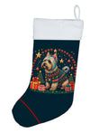 Silky Terrier Christmas Holiday Stocking Double-Sided Print, Polyester Suede,11x18, Made in USA