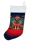 Tibetan Mastiff Christmas Holiday Stocking Double-Sided Print, Polyester Suede,11x18, Made in USA