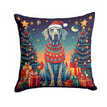 Weimaraner Christmas Decorative Throw Pillow 14x14 Indoor Outdoor Accent Cushion, Fabric Cover with Insert for Sofa, Bed, Porch & Living Room