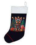 Yorkie Yorkshire Terrier Christmas Holiday Stocking Double-Sided Print, Polyester Suede,11x18, Made in USA
