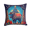 Buffalo Christmas Decorative Throw Pillow 18x18 Indoor Outdoor Accent Cushion, Fabric Cover with Insert for Sofa, Bed, Porch & Living Room