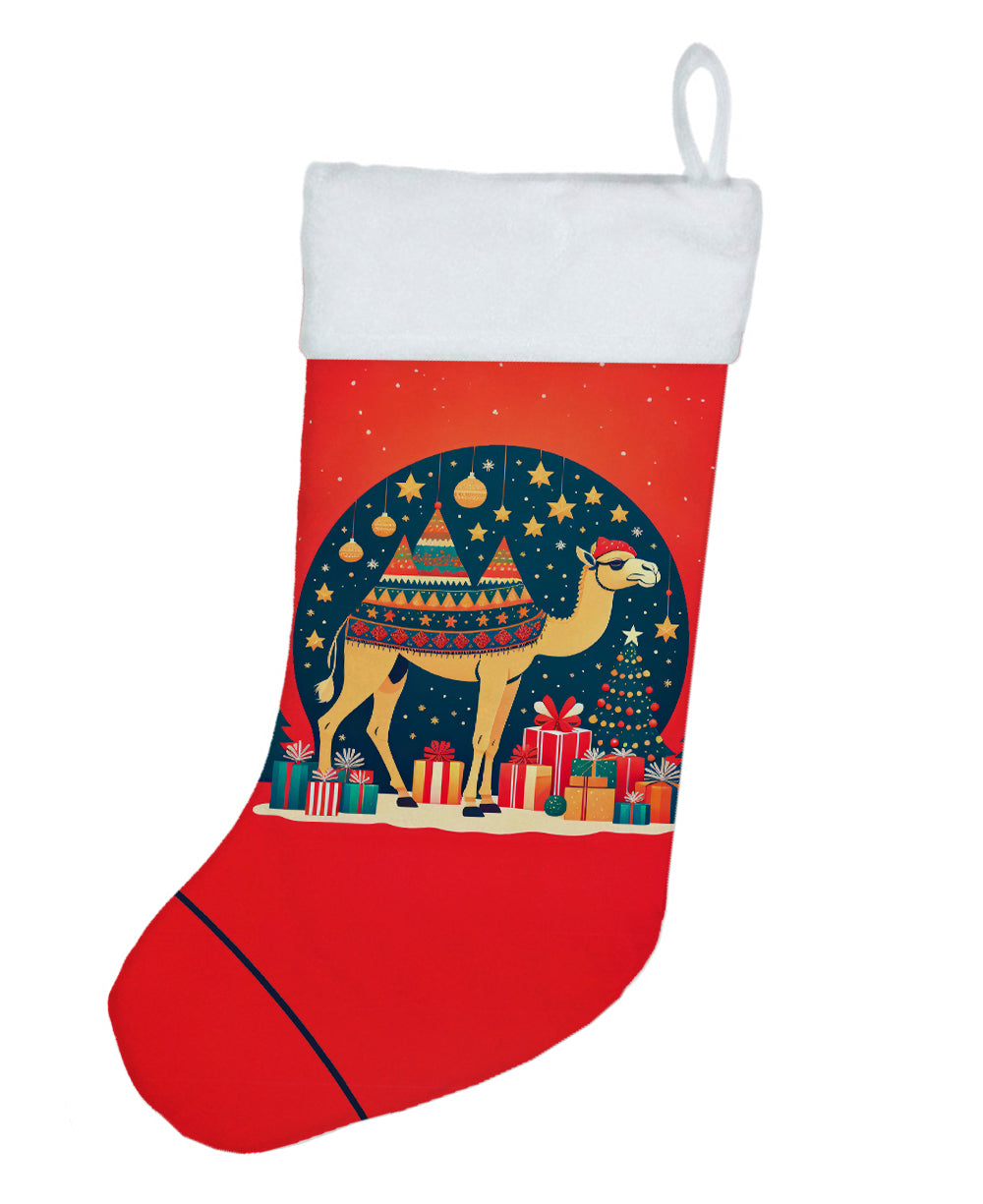 Camel Christmas Holiday Stocking Double-Sided Print, Polyester Suede,11x18, Made in USA