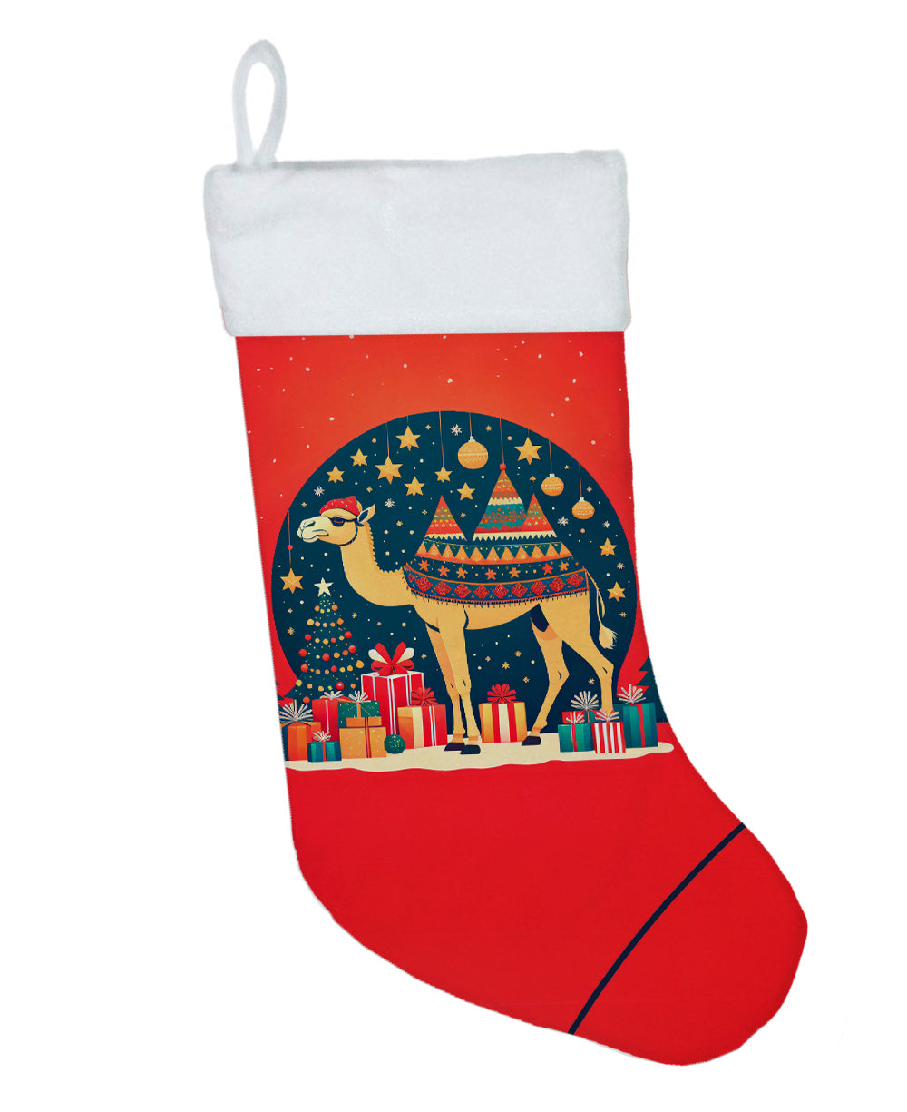Camel Christmas Holiday Stocking Double-Sided Print, Polyester Suede,11x18, Made in USA