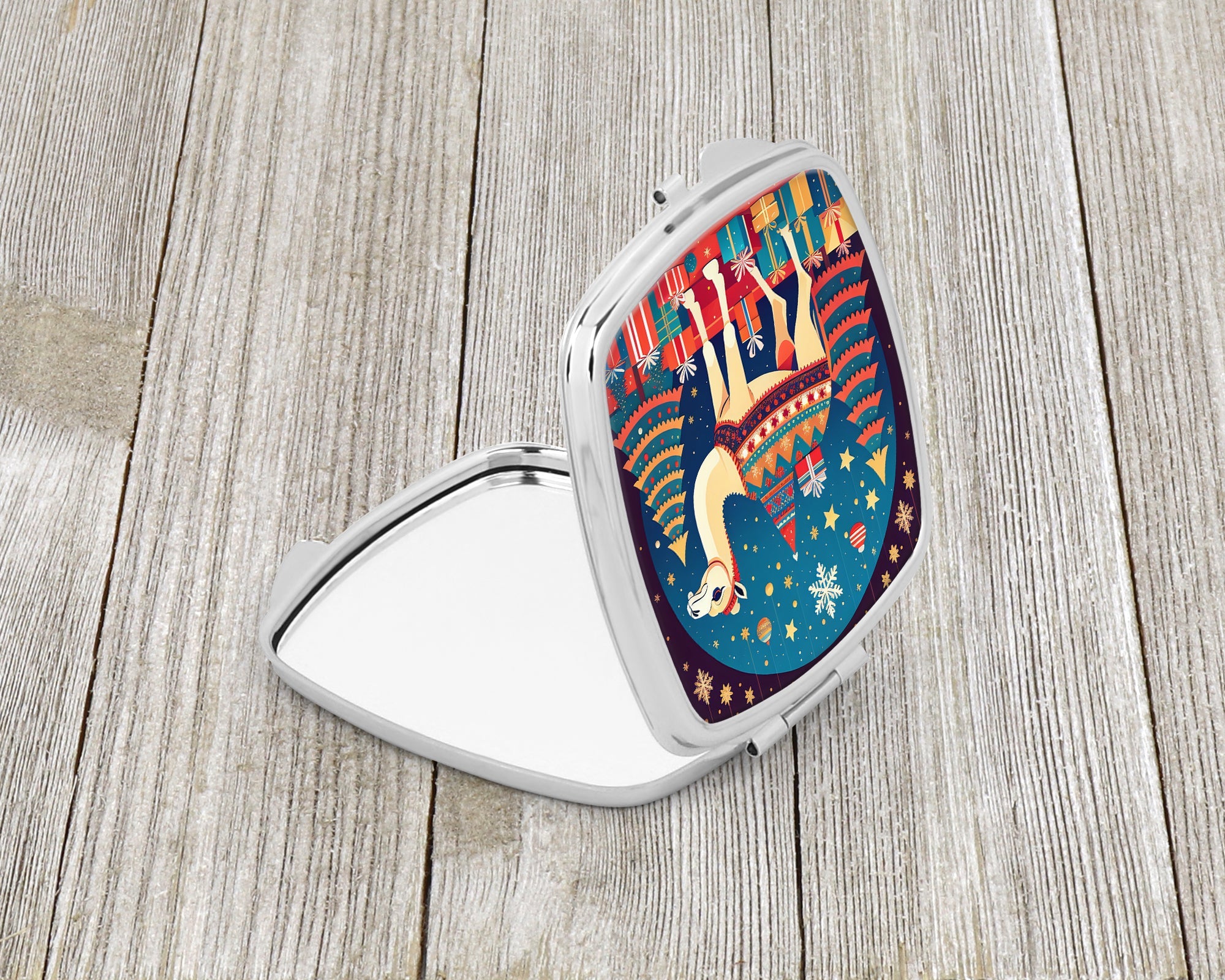 Camel Christmas Compact Mirror Decorative Travel Makeup Mirror for Women Girls Gifts Pocket Makeup Mirror Folding Handheld