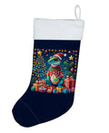 Gecko Christmas Holiday Stocking Double-Sided Print, Polyester Suede,11x18, Made in USA