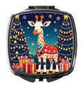 Giraffe Christmas Compact Mirror Decorative Travel Makeup Mirror for Women Girls Gifts Pocket Makeup Mirror Folding Handheld