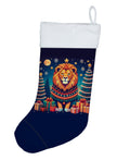 Lion Christmas Holiday Stocking Double-Sided Print, Polyester Suede,11x18, Made in USA