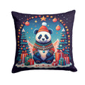 Panda Christmas Decorative Throw Pillow 18x18 Indoor Outdoor Accent Cushion, Fabric Cover with Insert for Sofa, Bed, Porch & Living Room