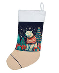 Polar Bear Christmas Holiday Stocking Double-Sided Print, Polyester Suede,11x18, Made in USA