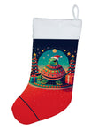 Turtle Christmas Holiday Stocking Double-Sided Print, Polyester Suede,11x18, Made in USA