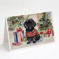 Affenpinscher Christmas Greeting Cards Pack of 8 Blank Cards with Envelopes Whimsical A7 Size 5x7