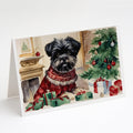Affenpinscher Christmas Greeting Cards Pack of 8 Blank Cards with Envelopes Whimsical A7 Size 5x7