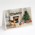 Airedale Terrier Christmas Greeting Cards Pack of 8 Blank Cards with Envelopes Whimsical A7 Size 5x7