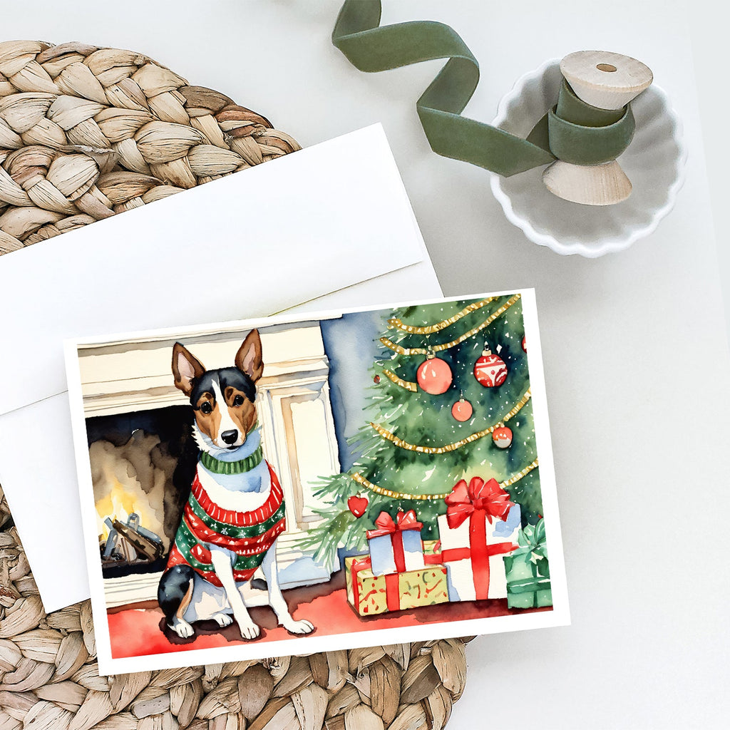 Basenji Christmas Greeting Cards Pack of 8 Blank Cards with Envelopes Whimsical A7 Size 5x7