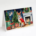 Basenji Christmas Greeting Cards Pack of 8 Blank Cards with Envelopes Whimsical A7 Size 5x7