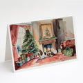 Basset Hound Christmas Greeting Cards Pack of 8 Blank Cards with Envelopes Whimsical A7 Size 5x7