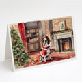 Basset Hound Christmas Greeting Cards Pack of 8 Blank Cards with Envelopes Whimsical A7 Size 5x7