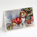 Beagle Christmas Greeting Cards Pack of 8 Blank Cards with Envelopes Whimsical A7 Size 5x7