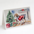 Beagle Christmas Greeting Cards Pack of 8 Blank Cards with Envelopes Whimsical A7 Size 5x7