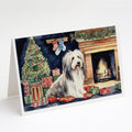 Bearded Collie Christmas Greeting Cards Pack of 8 Blank Cards with Envelopes Whimsical A7 Size 5x7