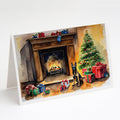 Belgian Malinois Christmas Greeting Cards Pack of 8 Blank Cards with Envelopes Whimsical A7 Size 5x7
