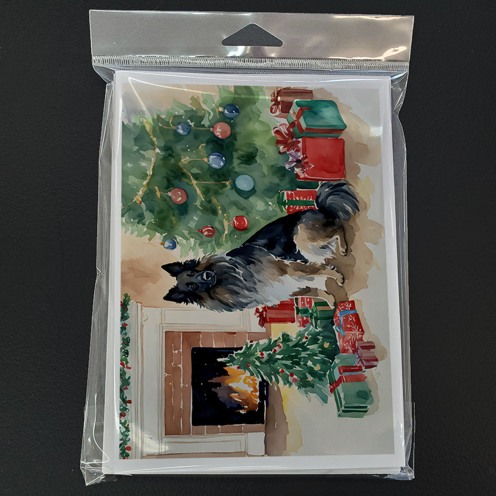 Belgian Tervuren Christmas Greeting Cards Pack of 8 Blank Cards with Envelopes Whimsical A7 Size 5x7