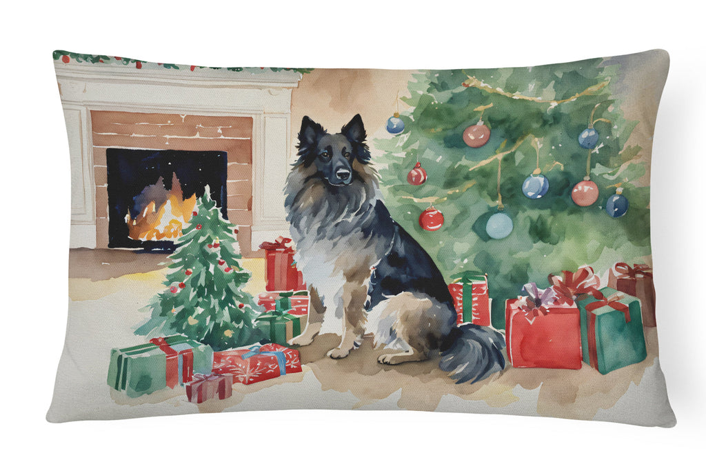 Belgian Tervuren Christmas Decorative Throw Pillow 12x16 Indoor Outdoor Accent Cushion, Fabric Cover with Insert for Sofa, Bed, Porch & Living Room