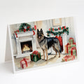 Belgian Tervuren Christmas Greeting Cards Pack of 8 Blank Cards with Envelopes Whimsical A7 Size 5x7