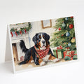 Bernese Mountain Dog Christmas Greeting Cards Pack of 8 Blank Cards with Envelopes Whimsical A7 Size 5x7