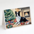 Border Collie Christmas Greeting Cards Pack of 8 Blank Cards with Envelopes Whimsical A7 Size 5x7
