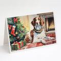 Brittany Spaniel Christmas Greeting Cards Pack of 8 Blank Cards with Envelopes Whimsical A7 Size 5x7