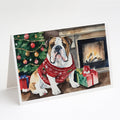 English Bulldog Christmas Greeting Cards Pack of 8 Blank Cards with Envelopes Whimsical A7 Size 5x7