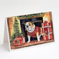 English Bulldog Christmas Greeting Cards Pack of 8 Blank Cards with Envelopes Whimsical A7 Size 5x7
