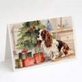 Cavalier Spaniel Christmas Greeting Cards Pack of 8 Blank Cards with Envelopes Whimsical A7 Size 5x7