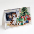 Cavalier Spaniel Christmas Greeting Cards Pack of 8 Blank Cards with Envelopes Whimsical A7 Size 5x7